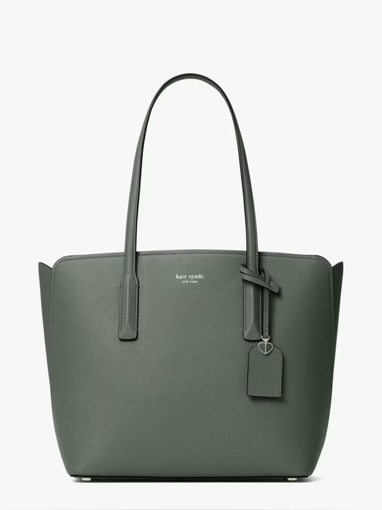 kate spade Handbags - kate spade Forest Green Leather Tote